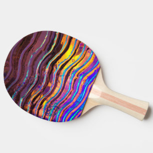 Raquette De Ping Pong Lumières colorées derrière le verre ondulé