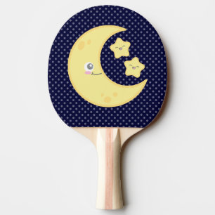 Raquette De Ping Pong Lune de Kawaii et palette de ping-pong d'étoiles