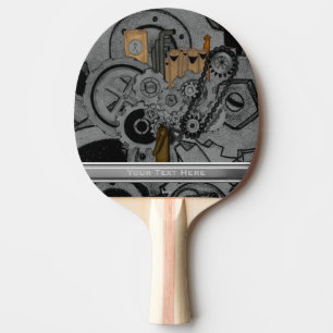 Raquette De Ping Pong Machinerie Steampunk (couleur complète)