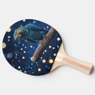 Raquette De Ping Pong Majesté Bleue : La Macaw Bleue Sur Dreamy Blue Bok