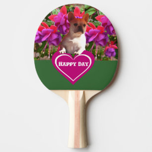 Raquette De Ping Pong Maman French Bulldog Bouledogue français coeur