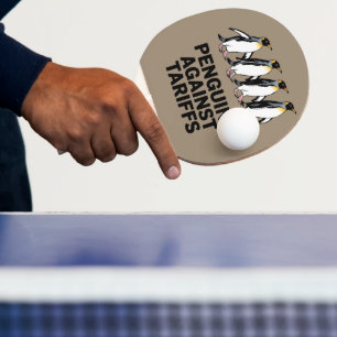 Raquette De Ping Pong Manchots vintage protestent contre les droits de d