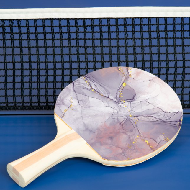 Raquette De Ping Pong Marbre violet et or (Insitu)