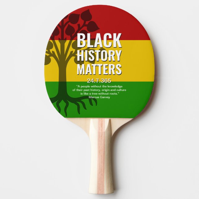 Raquette De Ping Pong MARCUS GARVEY Histoire noire (Devant)