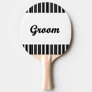 Raquette De Ping Pong marié avec les rayures noires et blanches