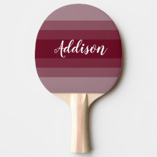 Raquette De Ping Pong Maroon Ombre Stiped Bourgogne