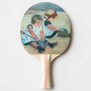 Raquette De Ping Pong Mary Cassatt - Enfants jouant sur la plage