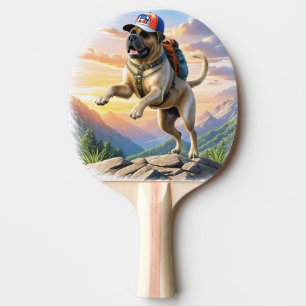 Raquette De Ping Pong Mastiff Dogue anglais en vacances à la montagne