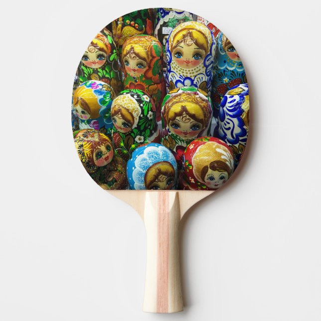 Raquette De Ping Pong Matryoshka Poupées Souvenir Kiosque Voyage Photo (Devant)