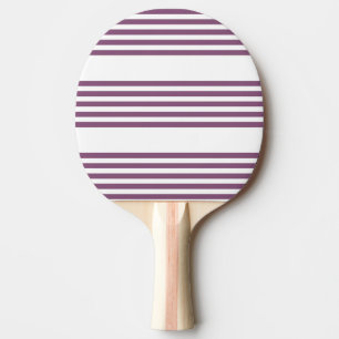 Raquette De Ping Pong Mauve violet blanc cinq bandes motif