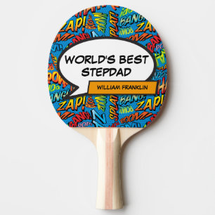 Raquette De Ping Pong Meilleur Beau-Père au Monde Drôle et Moderne
