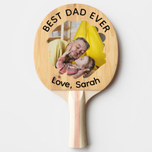 Raquette De Ping Pong Meilleur papa jamais personnalisé Fête des pères p