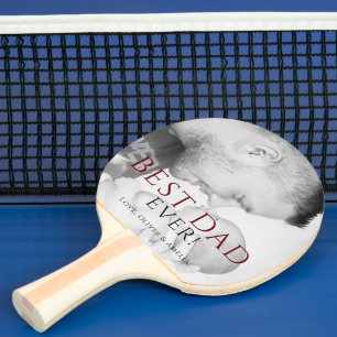 Raquette De Ping Pong Meilleur papa Jamais Photo Keepsaké Fête du Père