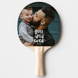 Raquette De Ping Pong Meilleur Papa Personnalisé avec Photo Cadeau de Fê