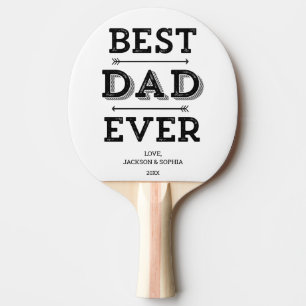 Raquette De Ping Pong Meilleur papa toujours Flèches personnalisées Pe