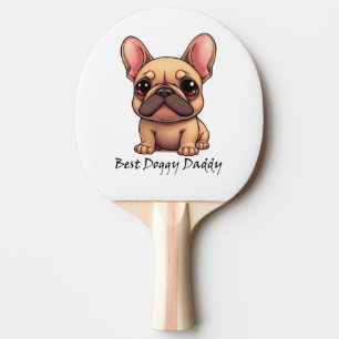 Raquette De Ping Pong Meilleur Papa Toutou Bouledogue Français Animal de