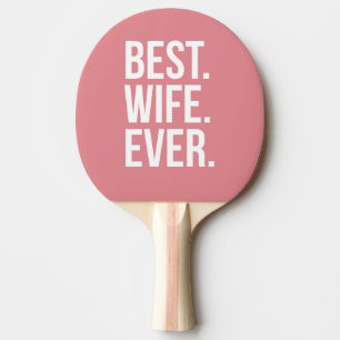 Raquette De Ping Pong Meilleure femme jamais un texte blanc moderne en r