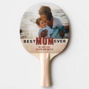 Raquette De Ping Pong Meilleure maman Ever aquarelle Mère`Jour Photo