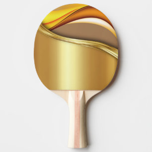 Raquette De Ping Pong Meilleure pagaie de ping-pong au design doré.
