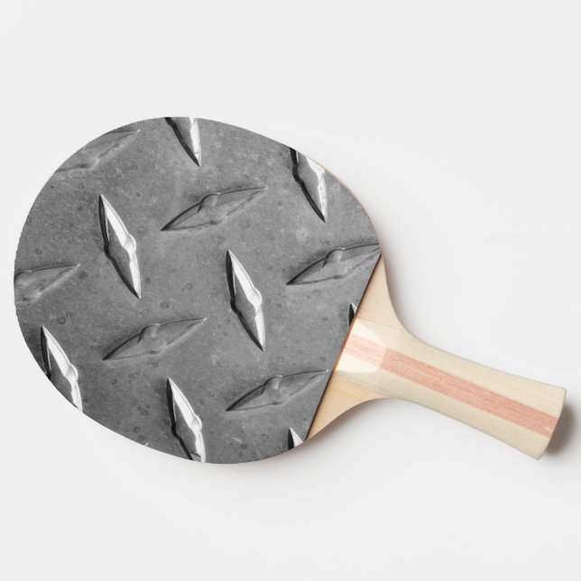 Raquette De Ping Pong métal argenté de texture (Côté)