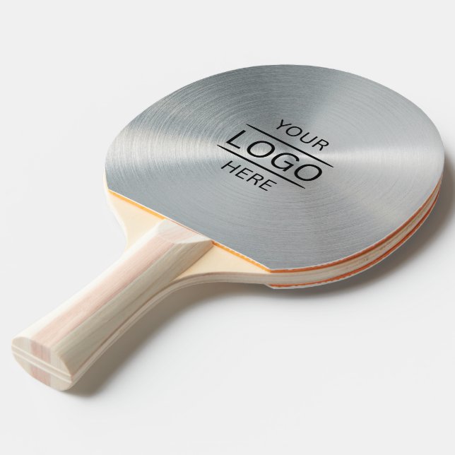 Raquette De Ping Pong Métal argenté personnalisé (Devant Angle)