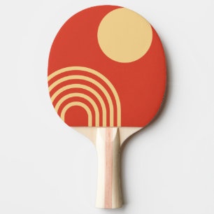 Raquette De Ping Pong Mid Century moderne Sun et Rainbow Line