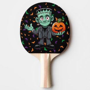 Raquette De Ping Pong Mignon monstre de Frankenstein de dessin animé