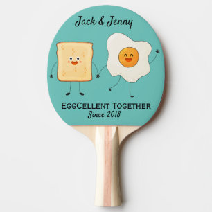 Raquette De Ping Pong Mignonne Drôle Joyeux Toast Eggcelcelcelcelcate En