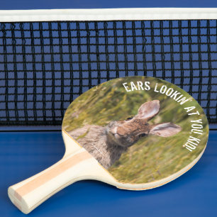 Raquette De Ping Pong Mignonne et Curieux lapin de coton oriental
