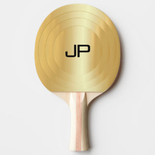 Raquette De Ping Pong Modèle Élégant Monogramme de Luxe de Style Doré
