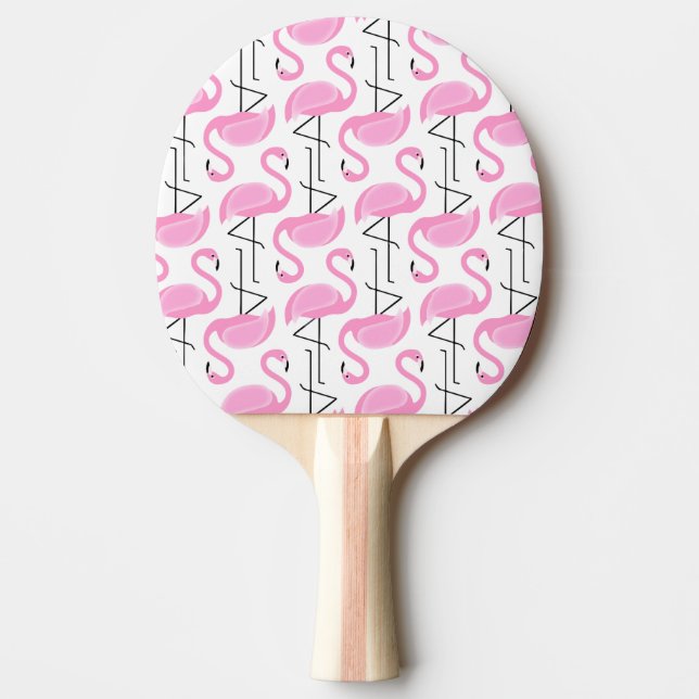 Raquette De Ping Pong Modèle Flamingo rose moderne simple (Devant)