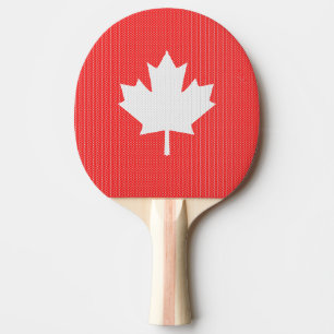 Raquette De Ping Pong Modèle Knit Maple Leaf Tricot Motif