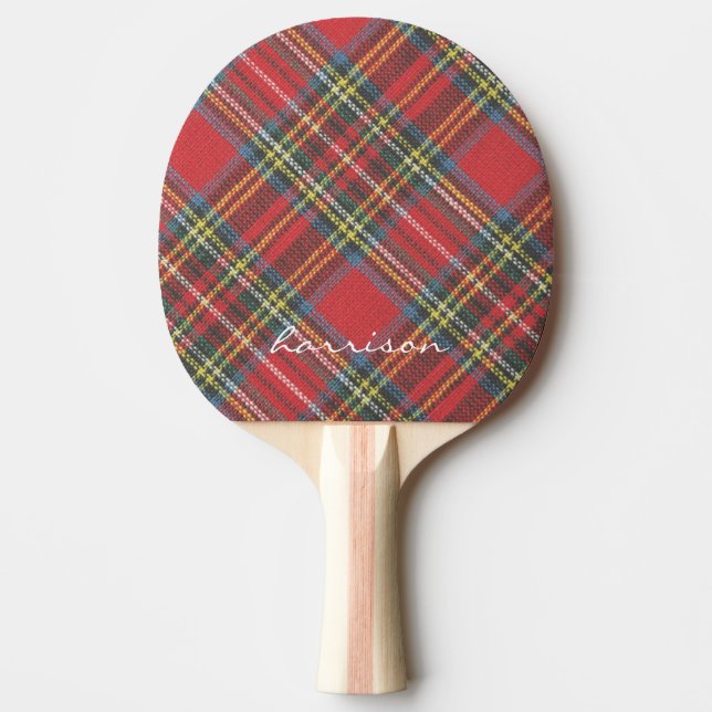 Raquette De Ping Pong Moderne et élégant Royal Stewart Tartan Motif (Devant)