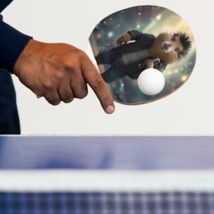 Raquette De Ping Pong "Mohawk Capybara : Faire bouger la rivière !"