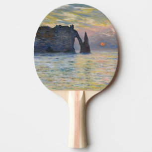 Raquette De Ping Pong Monet - Le Manneport, Falaise à Etretat, coucher d