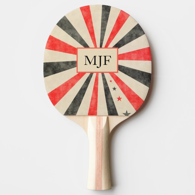 Raquette De Ping Pong Monogram Casino Ping Pong Noir et Rouge (Devant)