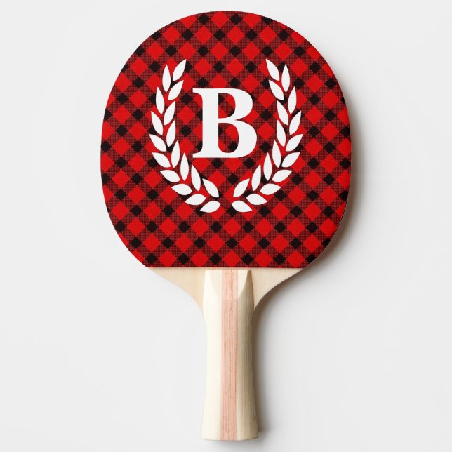 Raquette De Ping Pong Monogram Red Buffalo Check Ping Paddle (Devant)