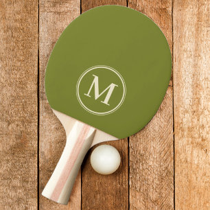 Raquette De Ping Pong Monogramme couleur vert saule solide