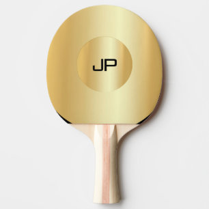 Raquette De Ping Pong Monogramme d'or Faux personnalisé Modèle élégant