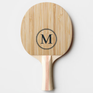 Raquette De Ping Pong Monogramme en bambou blanc