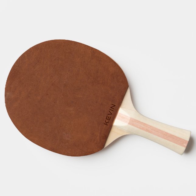Raquette De Ping Pong Monogramme en cuir Brown (Dos Côté)