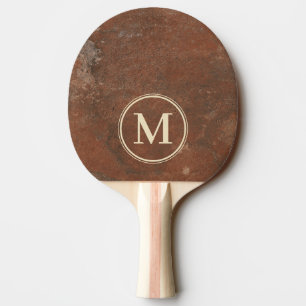 Raquette De Ping Pong Monogramme en grès brun