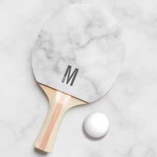 Raquette De Ping Pong Monogramme et nom personnalisés modernes