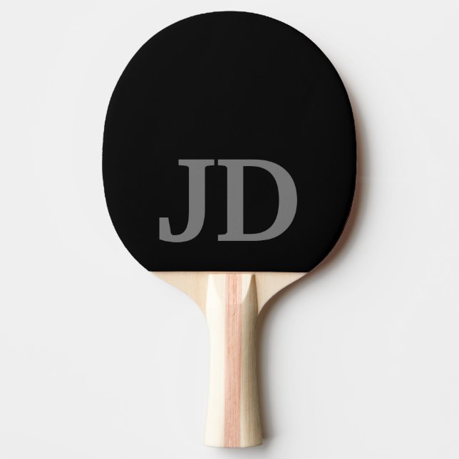 Raquette De Ping Pong Monogramme noir moderne (Devant)