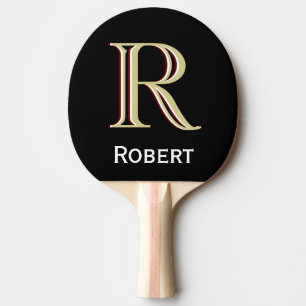 Raquette De Ping Pong Monogramme personnalisé à trois couches avec annea