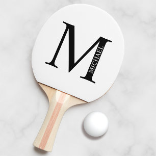 Raquette De Ping Pong Monogramme personnalisé et nom Ping Pong Paddle