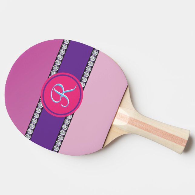 Raquette De Ping Pong Monogramme rose magenta (Côté)