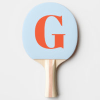 Monogramme Simple Gras Personnalisé Bleu Orange