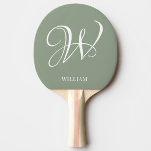Raquette De Ping Pong Monogramme vert de l'élégance de la taille personn