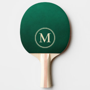 Raquette De Ping Pong Monogramme Vert Émeraude